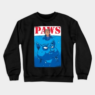 Paws Cat and Trump ,Funny Anti Trump 2020 Crewneck Sweatshirt